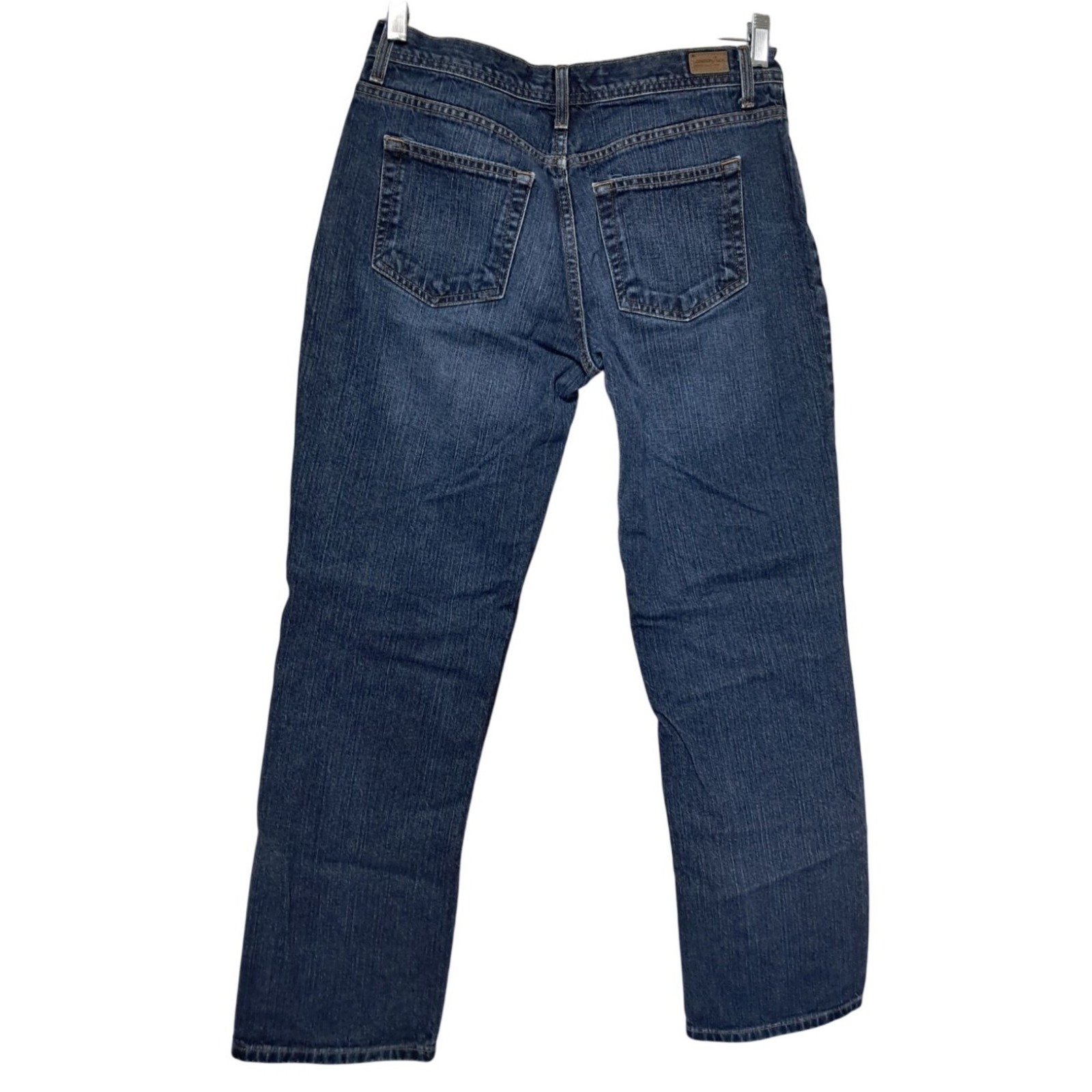 London Jean Straight Leg Jeans Women Size 8 Dark Wash 100% Cotton Denim